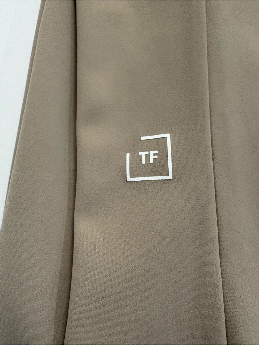 TruFusion Taupe Fold-Over Waist Yoga Pants - Picture 5 of 6